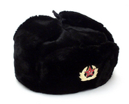 Black Russian Ushanka Hat